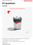 Operating manual EASY GTM - Gas pressure and temperature measuring system for Planetary Mill P-7 premium